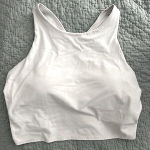 Conscious crop Athleta sports bra, in white size L